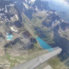 Flugwegposition um 13:14:18: Aufgenommen in der Nähe von Gemeinde Kappl, Österreich in 3502 Meter